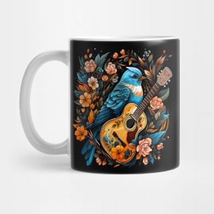 Eastern Bluebird Playing Guitar Mug